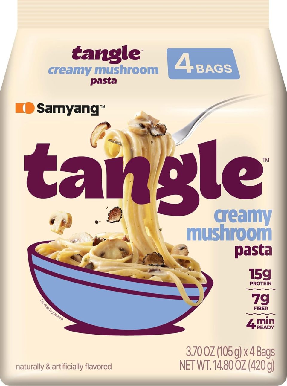 Samyang Tangle Creamy Mushroom Pasta